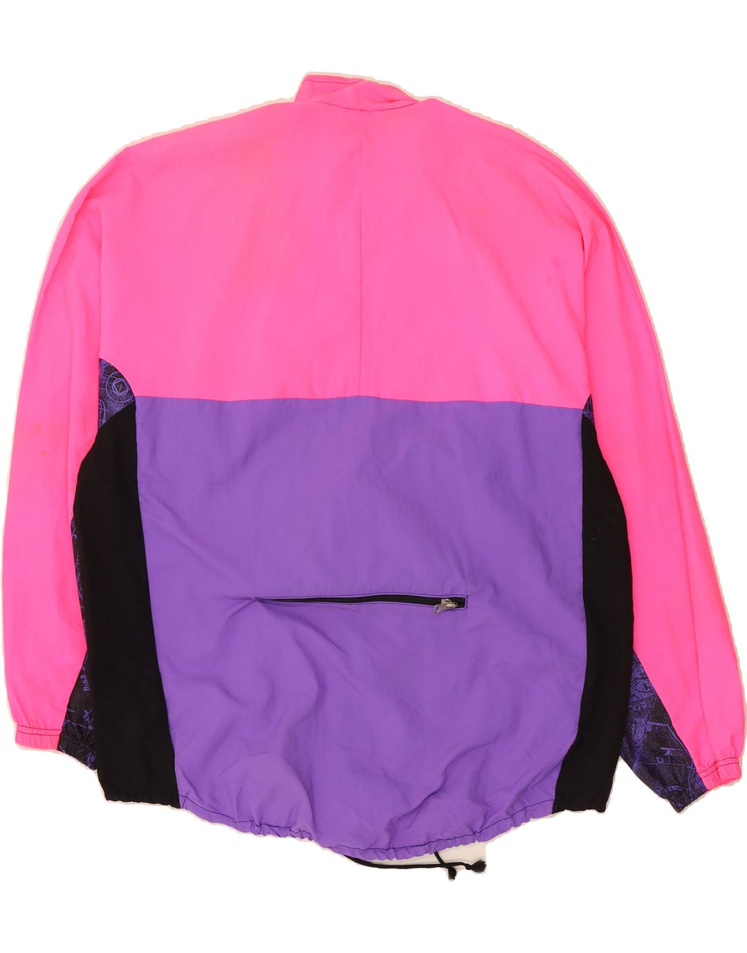 VINTAGE Mens Rain Jacket UK 42 XL Pink Geometric Polyester Vintage Vintage and Second-Hand Vintage from Messina Hembry 