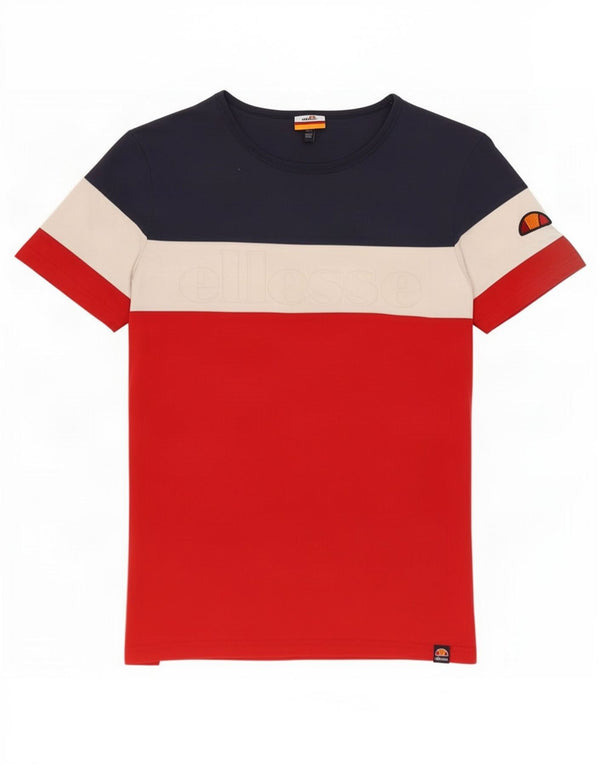 T-shirt męski Ellesse Top XL, wielobarwna bawełna z blokami kolorów