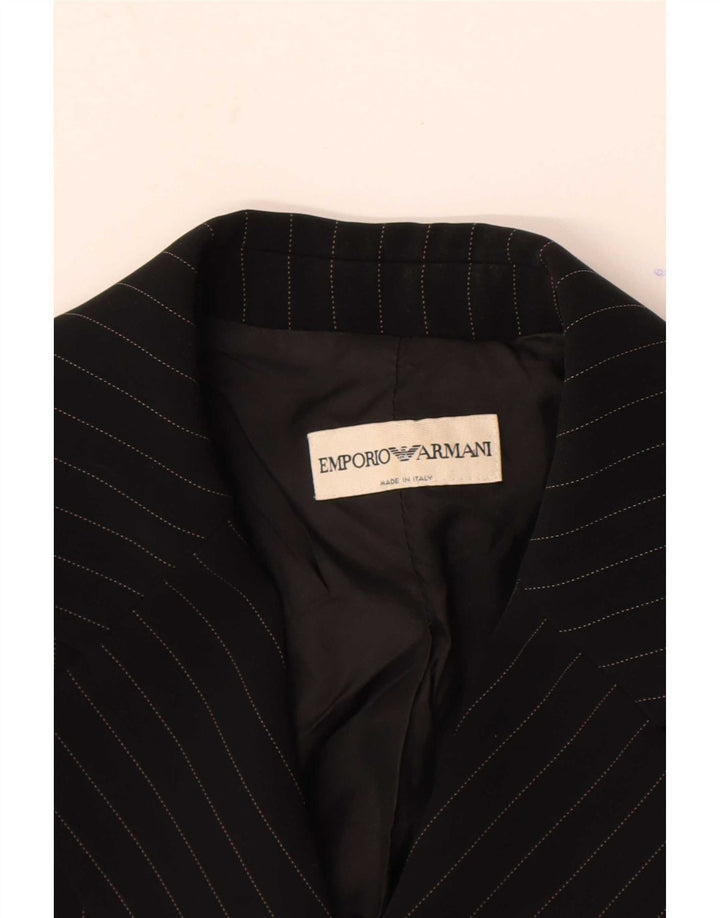Damska marynarka Emporio Armani zapinana na 1 guzik UK 8 w małe czarne prążki