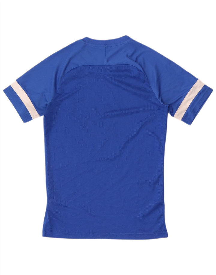 Męski T-shirt NIKE Dri Fit, mały, niebieski, poliestrowy blok kolorów