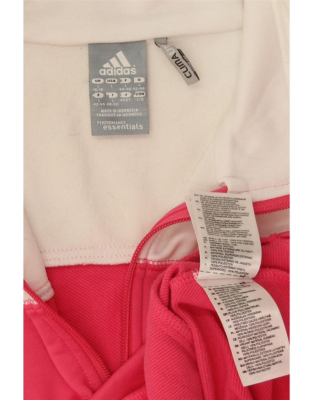 Damska bluza dresowa Adidas UK 16/18 Duży różowy blok kolorów