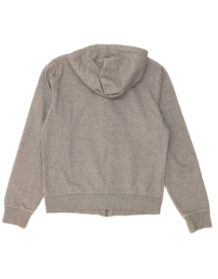 PUMA Mens Graphic Zip Hoodie Sweater Small Grey Cotton