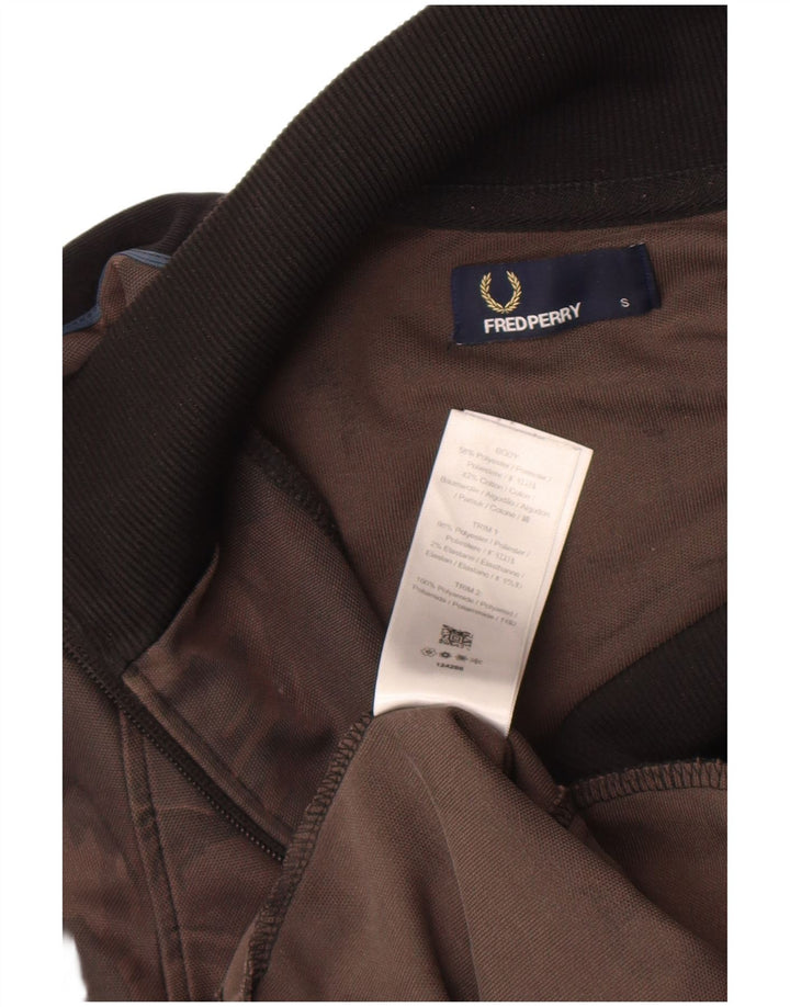 Męska kurtka dresowa Fred Perry, mała, brązowa, kamuflaż, poliester