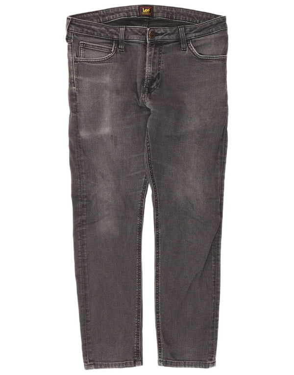 Damskie jeansy Lee Skinny W33 L27 Szara bawełna