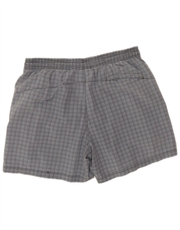 Męskie spodenki kąpielowe Adidas, duże, szare, nylonowe w kratę