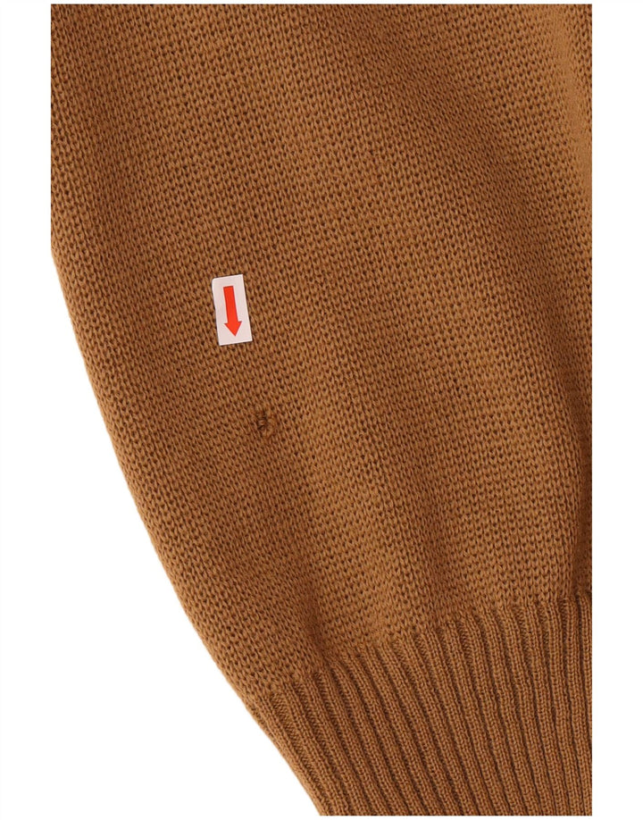 Męski sweter rozpinany VINTAGE IT 54 XL Brązowa wełna