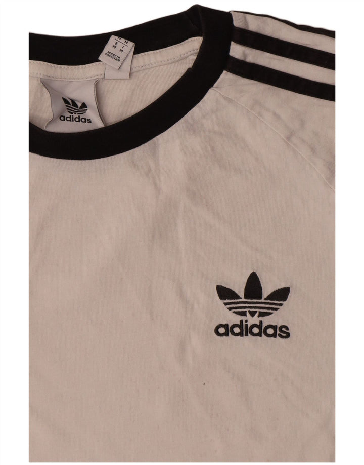 Adidas Męski T-shirt Top Średniej Białej Bawełny
