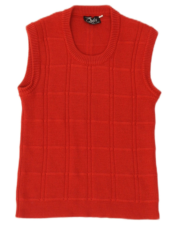 Damski podkoszulek VINTAGE Crop Vest UK 10 Small Red