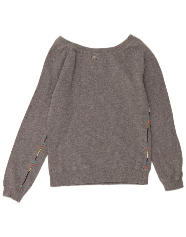 VANS Womens Graphic Sweatshirt Jumper UK 10 Small Grey Cotton