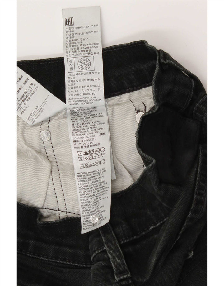 Męskie proste dżinsy Levi's W33 L30 Czarna bawełna