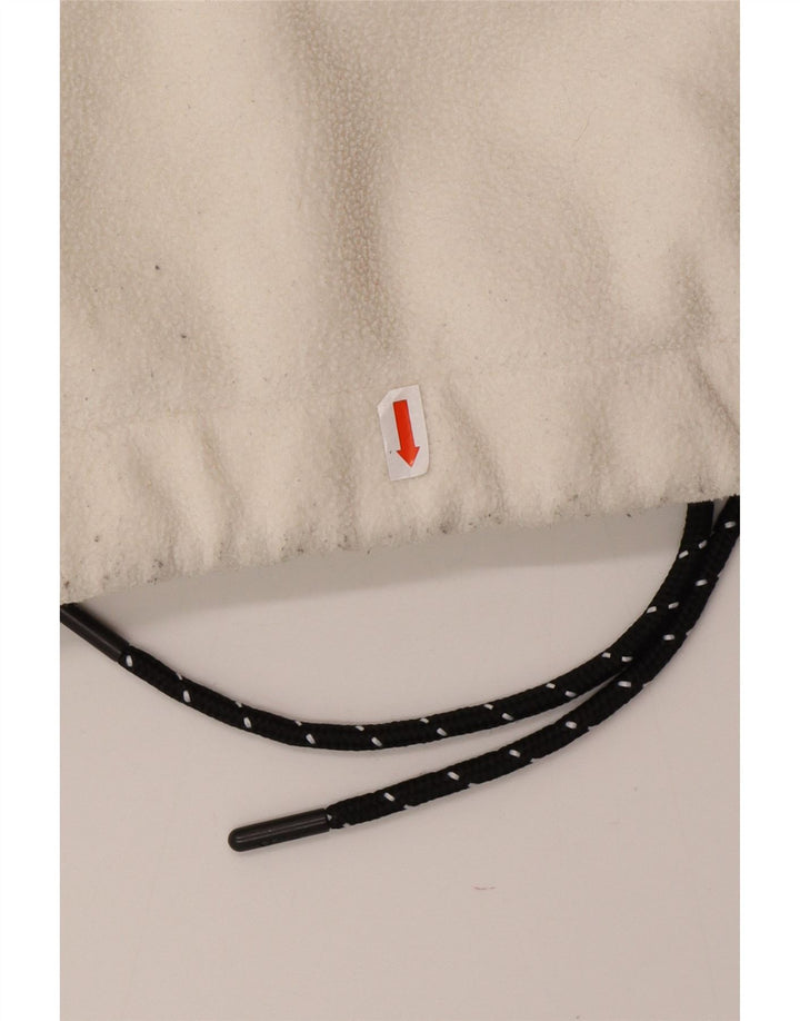 Damski sweter polarowy FILA Oversize z grafiką UK 10, mały, biały, z blokami kolorów