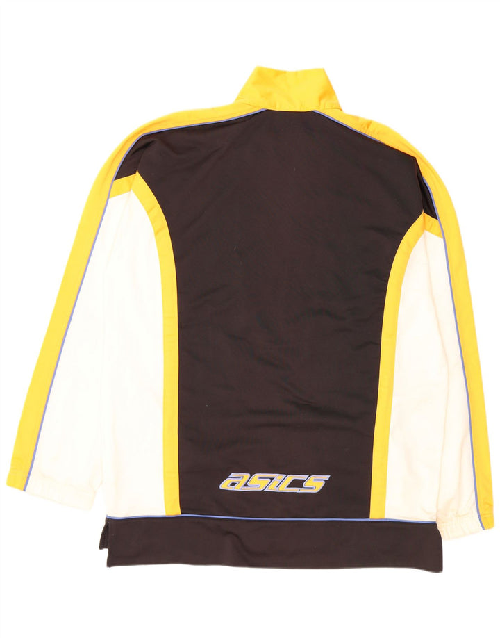 Męska kurtka dresowa ASICS z grafiką XL, czarny poliester z blokami kolorów