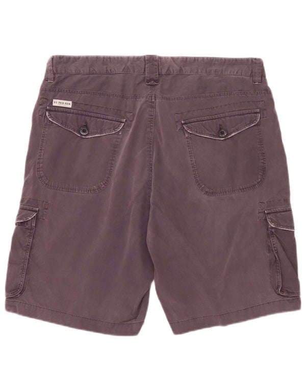 US Polo Assn. Męskie spodenki cargo W36, duże, czarne, bawełniane