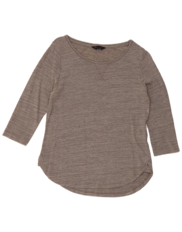 Marks & Spencer Damski top z rękawem 3/4 UK 10 Small, szara, nakrapiana wiskoza