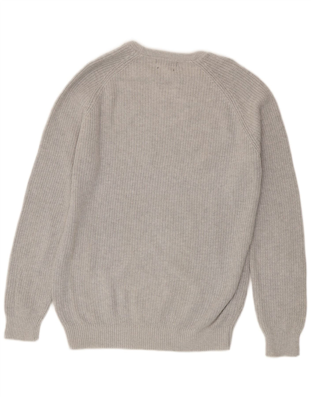 Męski sweter ZARA z okrągłym dekoltem, duży, szary, bawełniany