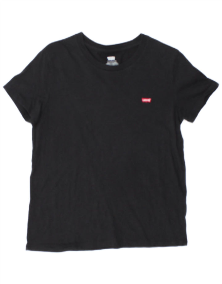 Damska koszulka oversize Levi's Top UK 10, mała, czarna bawełna