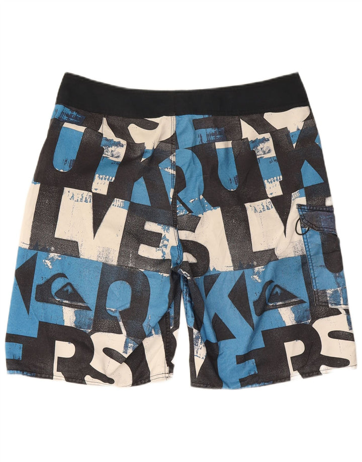 Męskie spodenki kąpielowe Quiksilver z grafiką, duże, czarne, poliestrowe