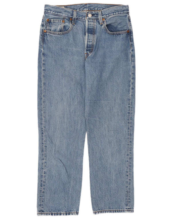 Damskie jeansy Levi's 501 Straight W28 L26 Niebieskie bawełniane