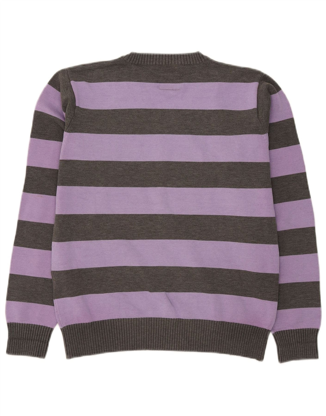 Męski sweter Jack & Jones z dekoltem w kształcie litery V, w średnie fioletowe paski