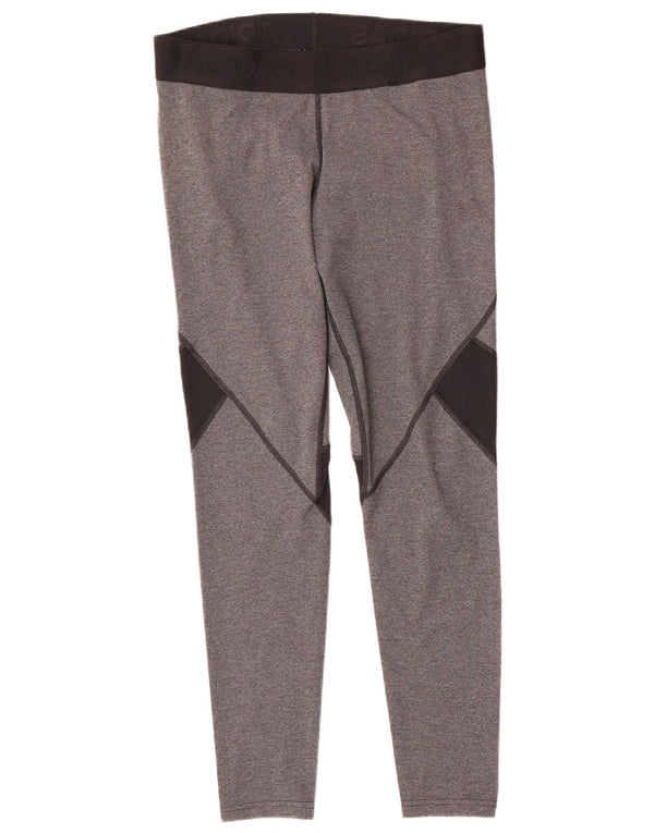 Damskie legginsy Adidas Climacool UK 16/18, duże, szare, z blokami kolorów