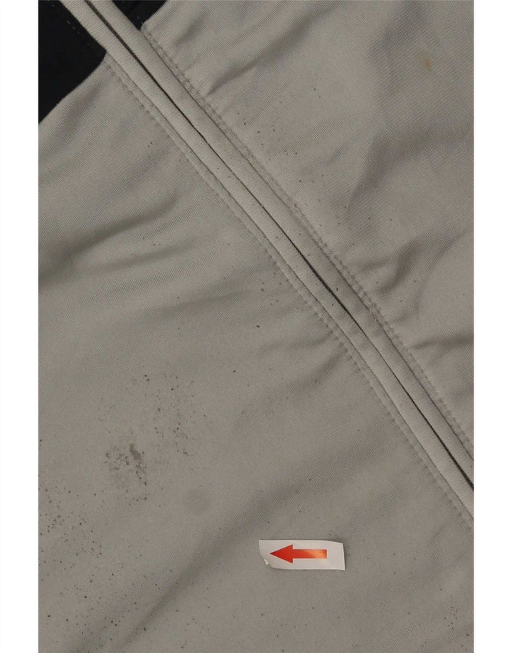 Adidas Męska bluza dresowa UK 42/44 Duży szary poliester z blokami kolorów