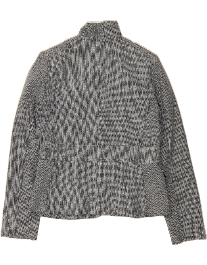 J. CREW Womens 3 Button Blazer Jacket US 6 Medium Blue Herringbone Wool Vintage J. Crew and Second-Hand J. Crew from Messina Hembry 