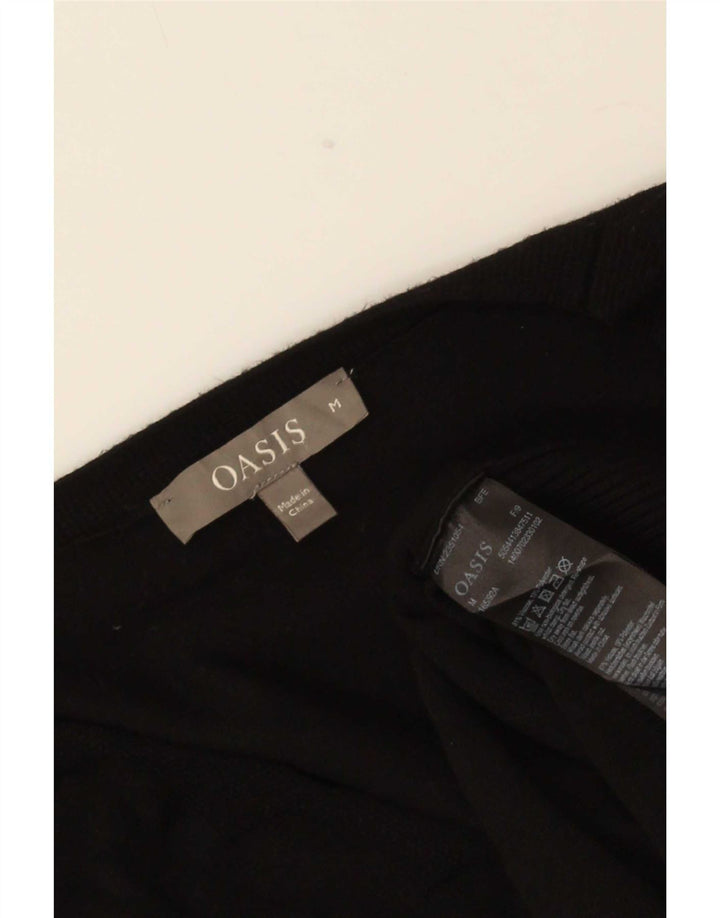 Sweter damski Oasis z dekoltem w kształcie litery V, UK 14, średni czarny poliester