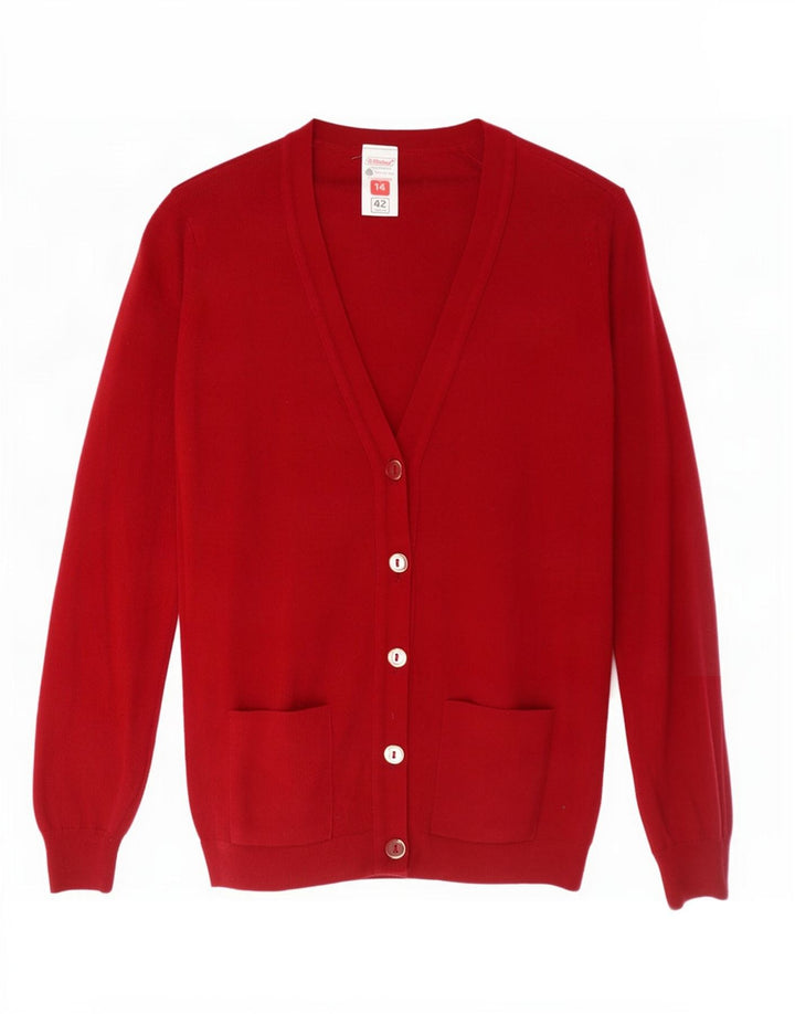 Sweter damski St Michael UK 14, duża, bordowa wełna