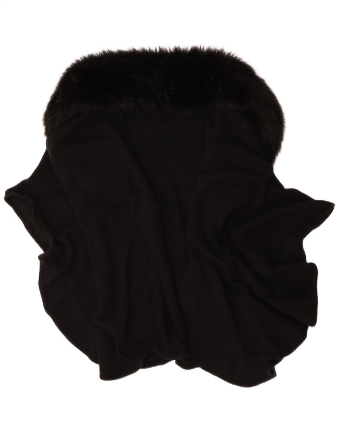 Vintage damski płaszcz poncho w jednym rozmiarze, czarny