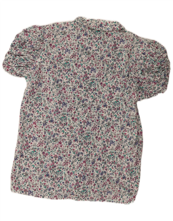 Damska bluzka koszulowa z krótkim rękawem Nadine H EU 38 Średniobiała w kwiaty