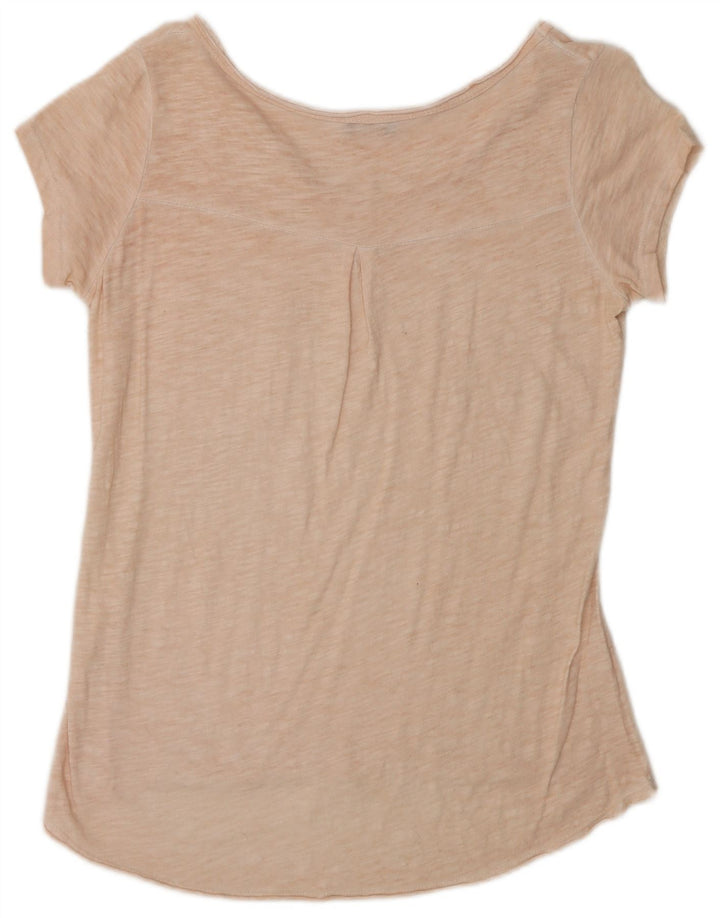 VINTAGE Womens T-Shirt Top UK 12 Medium Pink