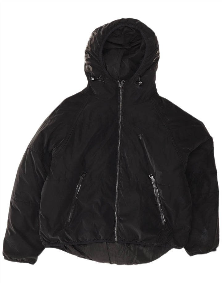 Damska kurtka oversize Calvin Klein Jeans z wyściełaną grafiką UK 10, mała czarna