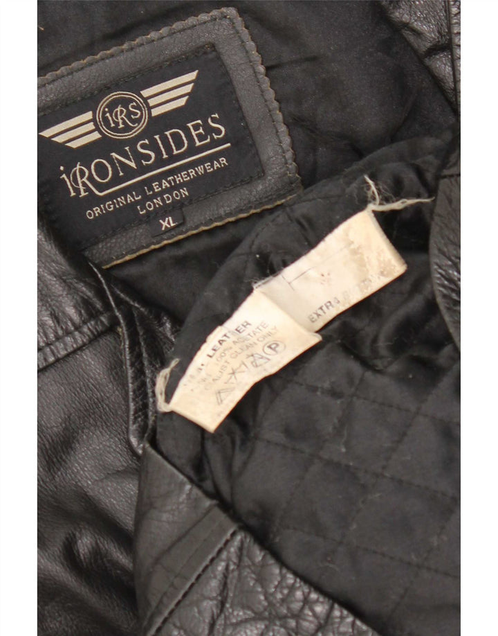 Męska kurtka skórzana Ironsides UK 42 XL czarna