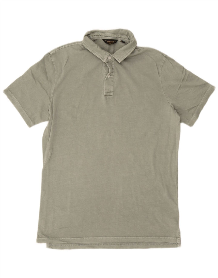 Męska koszulka polo Superdry, duża, zielona, bawełniana