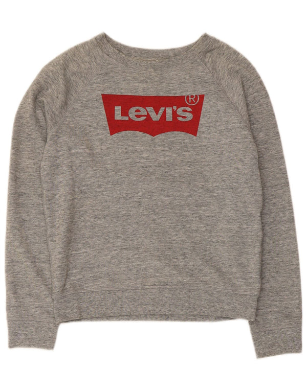 Damska bluza Levi's Graphic Jumper UK 6 XS Szara nakrapiana