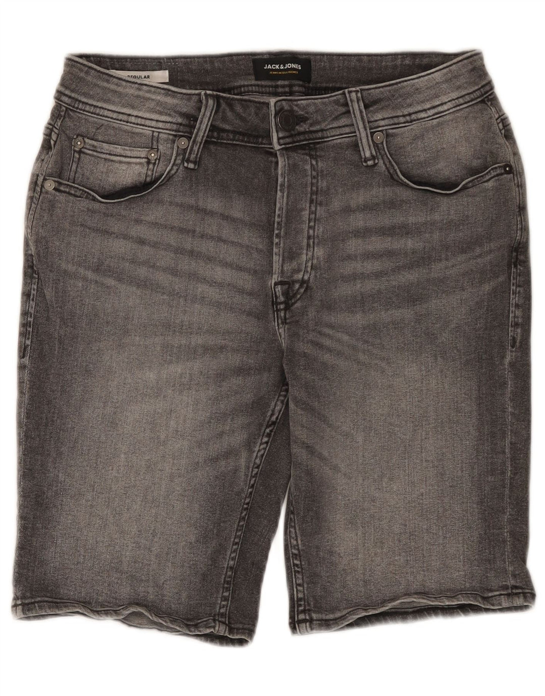 Męskie spodenki jeansowe Jack & Jones Regular, małe W29, szara bawełna