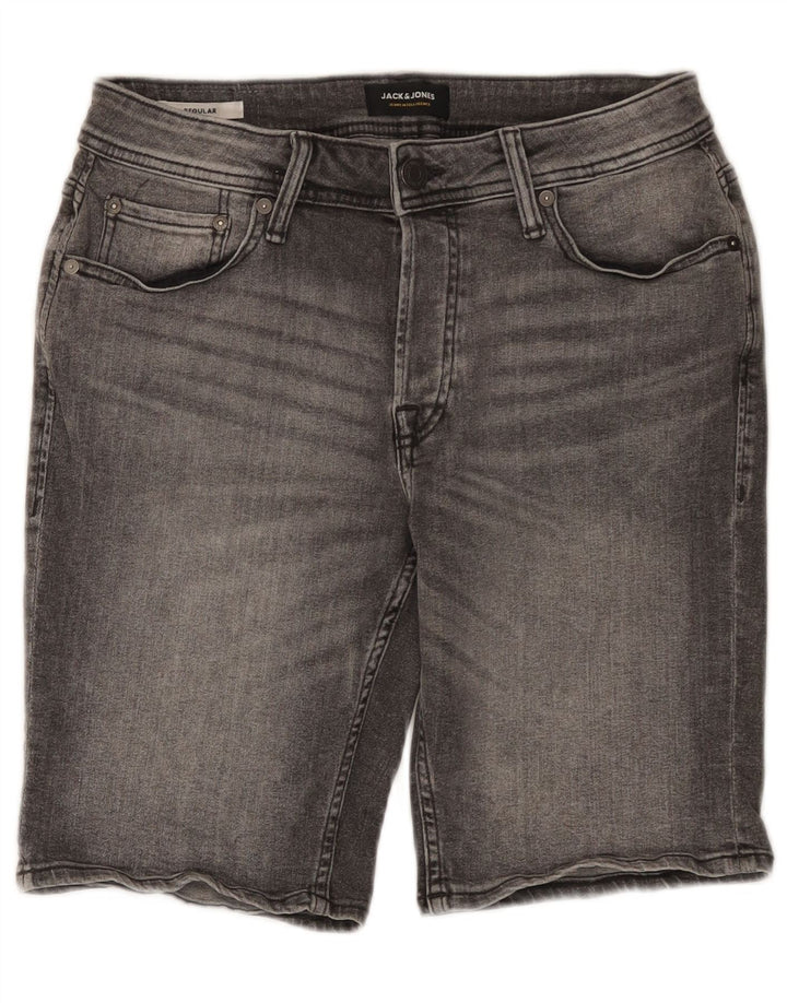 Męskie spodenki jeansowe Jack & Jones Regular, małe W29, szara bawełna