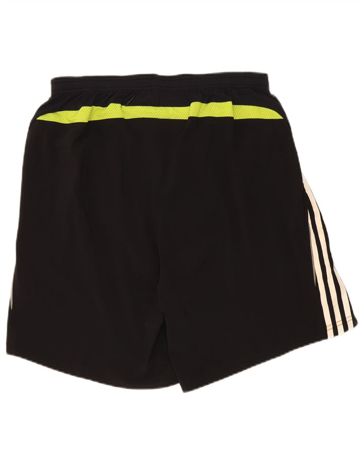 Męskie spodenki sportowe Adidas, duże, czarne, z blokami kolorów, poliestrowe