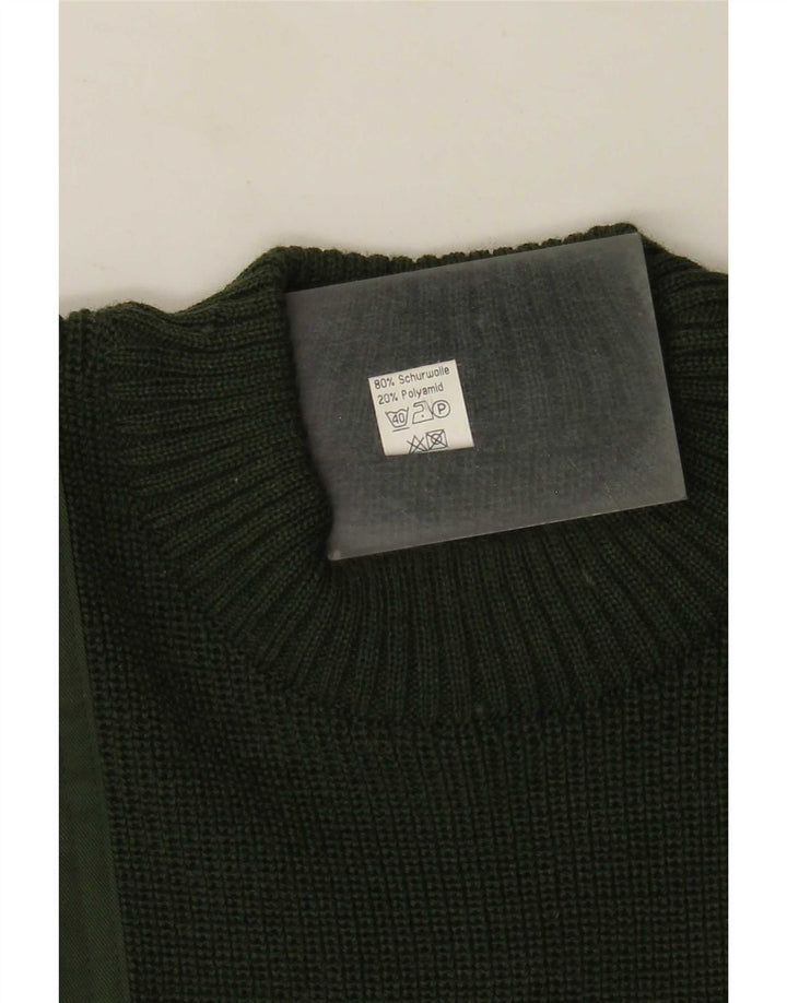 Męski sweter Halfen z okrągłym dekoltem IT 48 Wełna w kolorze średniej zieleni