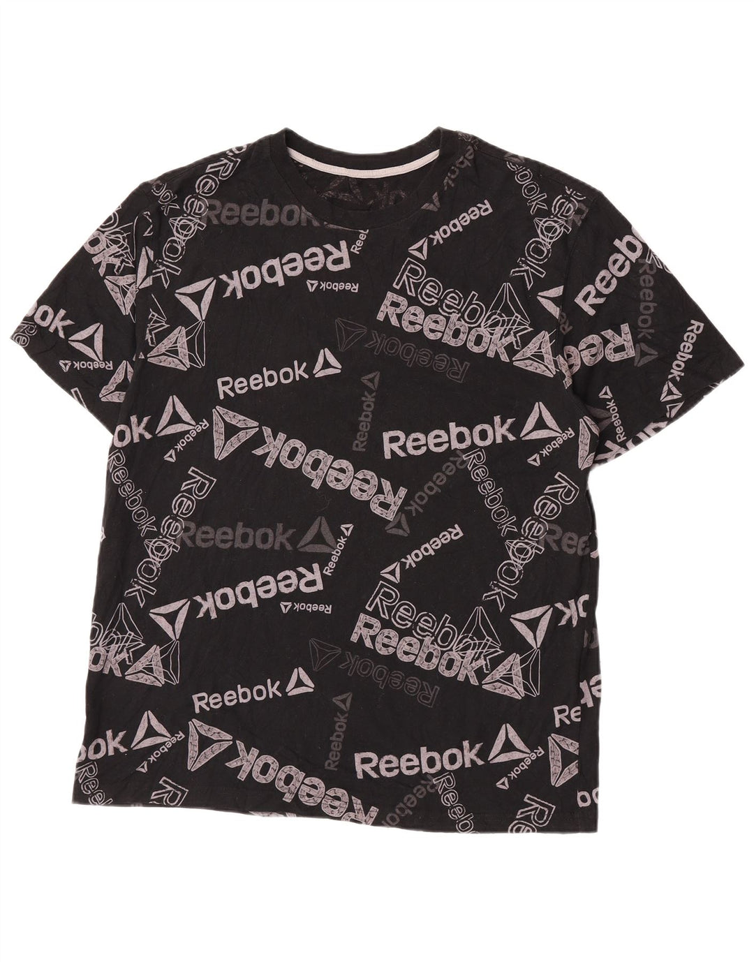 Męska koszulka Reebok z grafiką, duża, czarna, bawełniana