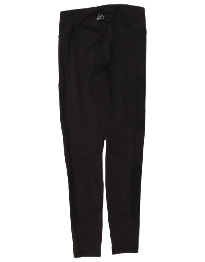 Legginsy damskie Reebok UK 8/10, małe, czarne, poliestrowe