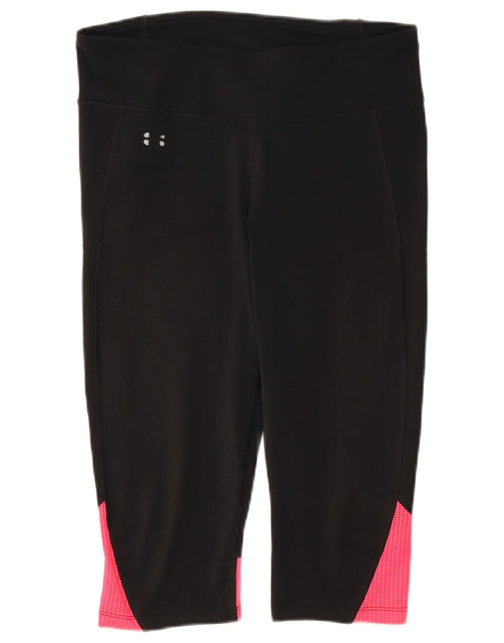 Damskie legginsy Capri UNDER ARMOUR UK 14, duże czarne bloki kolorów