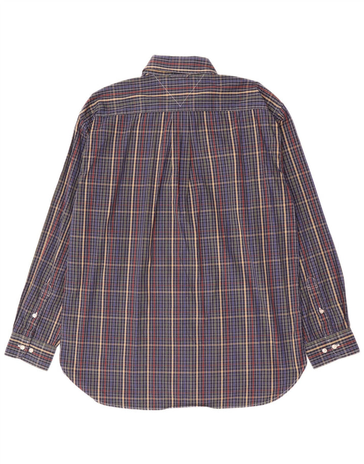 Koszula męska Tommy Hilfiger, duża, niebieska, bawełniana krata