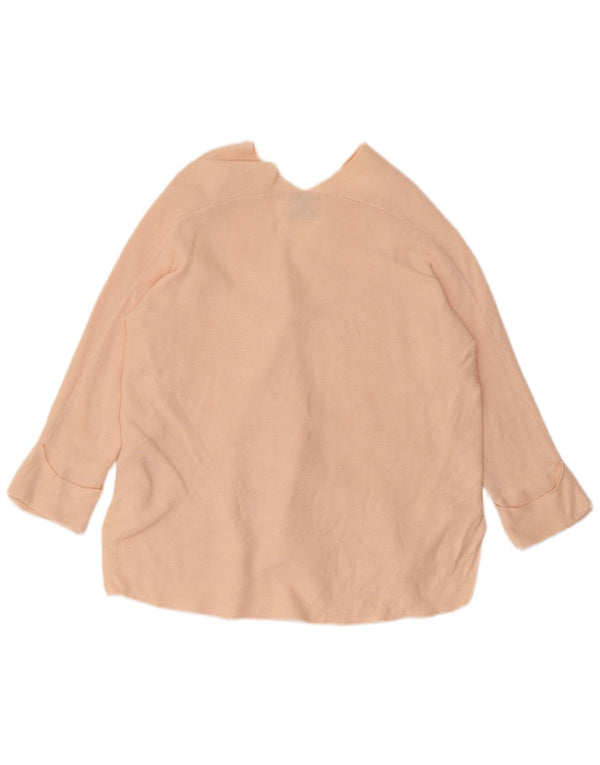 MASSIMO DUTTI Damska bluzka oversize z rękawem 3/4 UK 10 Small Pink