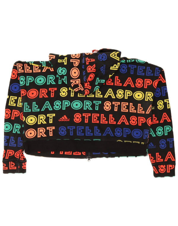 Adidas Damski Stella McCartney Crop Zip Sweter Z Kapturem UK 16/18 Duży Czarny