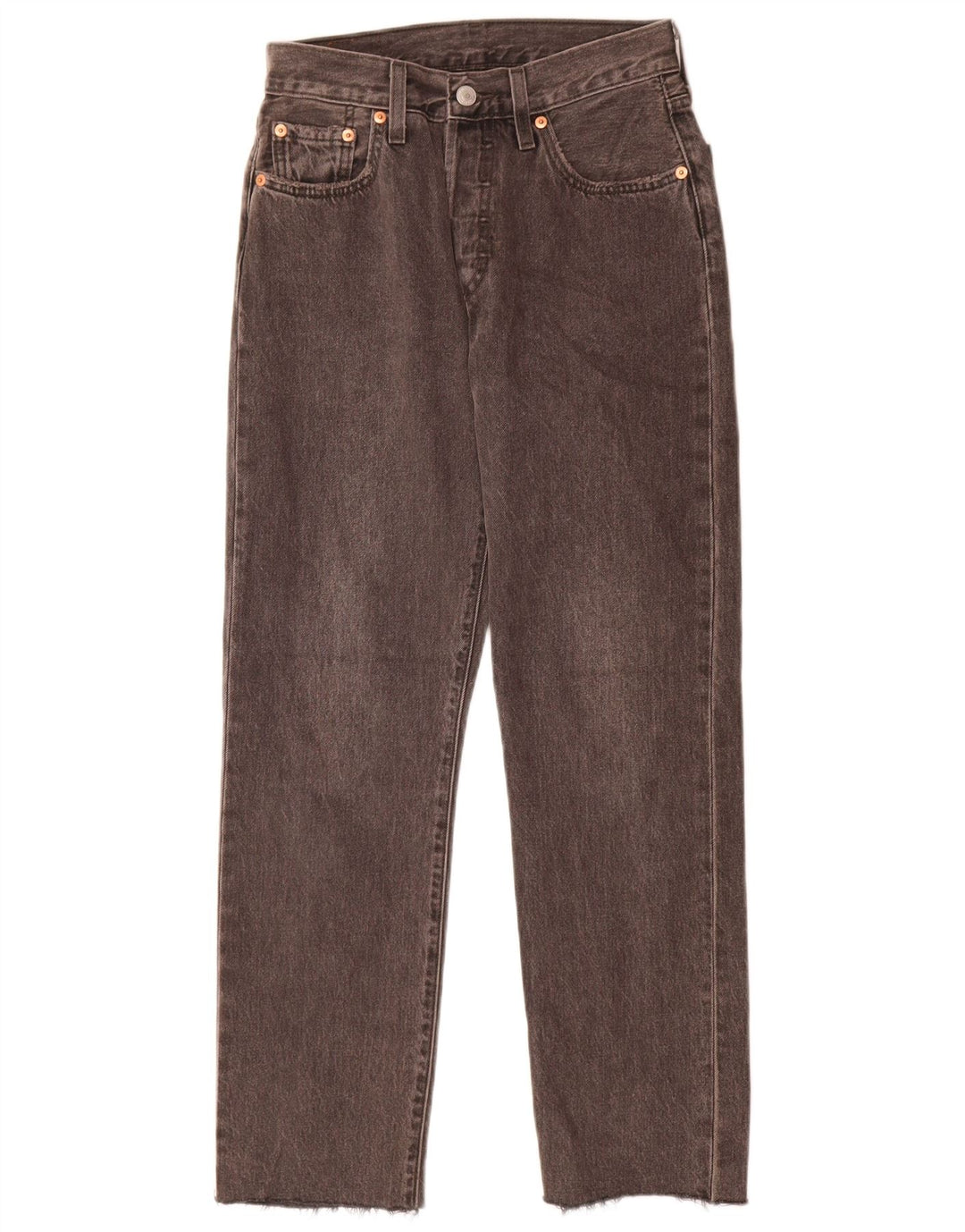 Damskie jeansy Levi's 501 Straight W25 L28 Szara bawełna