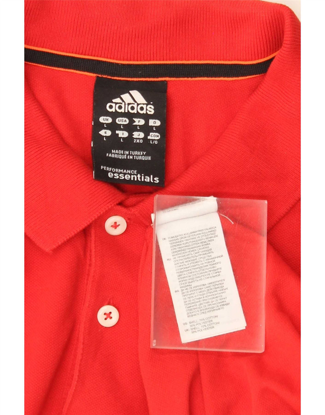 Męska koszulka polo Adidas Climalite, duża, czerwona, bawełniana