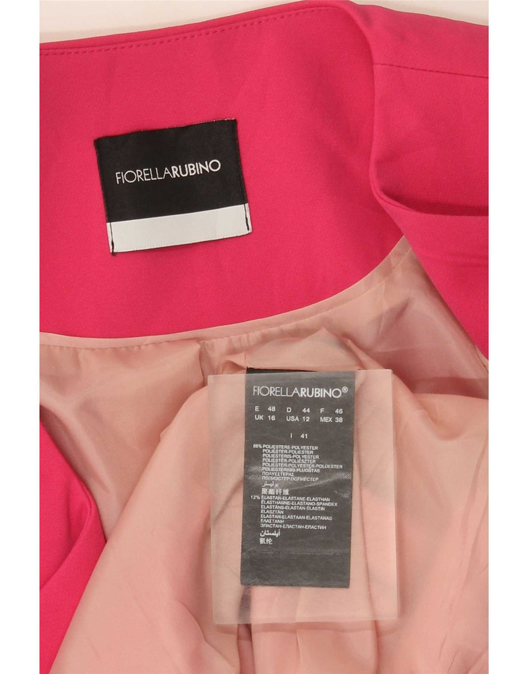 Fiorella Rubino Bolero damskie UK 16, duże, różowe, poliestrowe, nowoczesne
