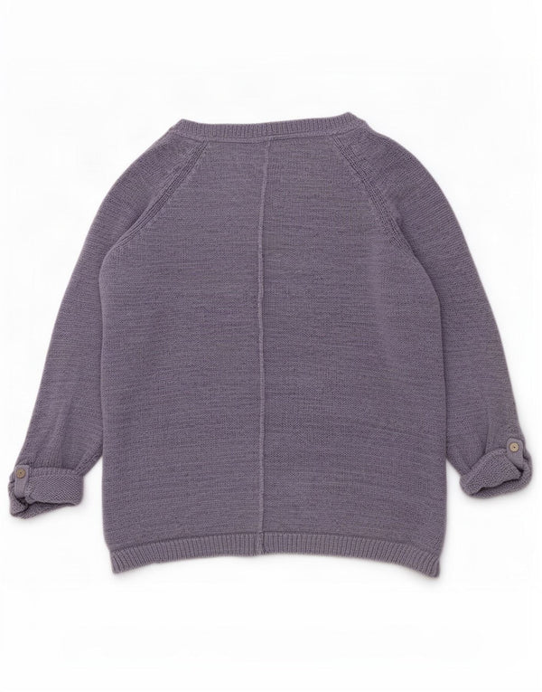 Damski sweter z dekoltem w łódkę White Stuff UK 14 Large Blue Linen
