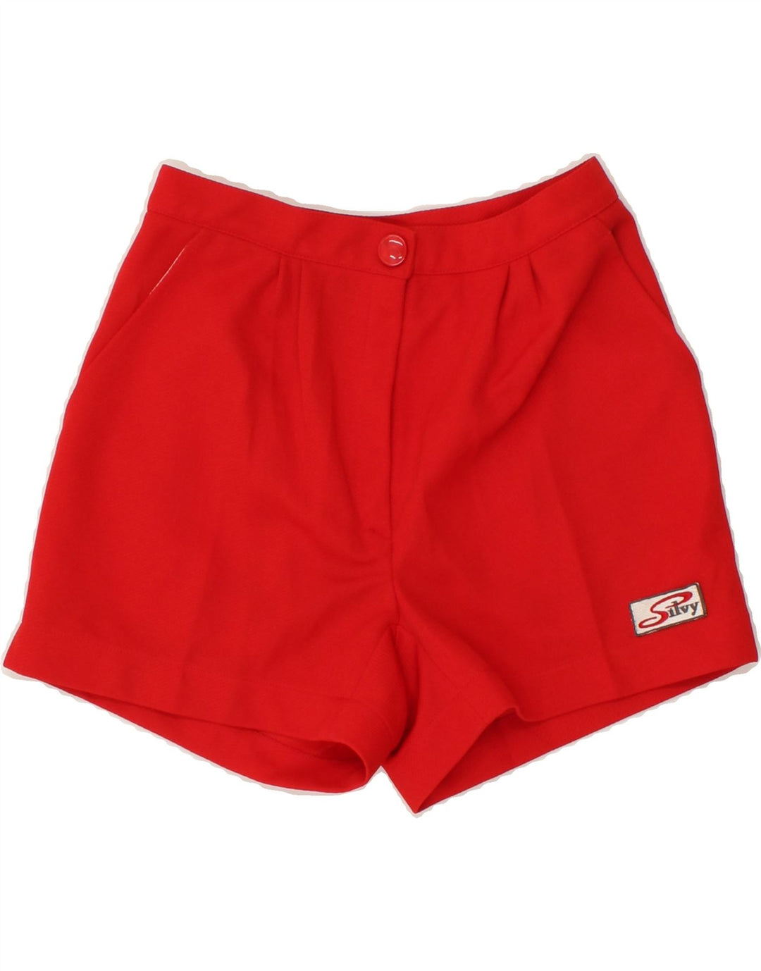 SILVY Womens Chino Shorts IT 42 Medium W26  Red Polyester Vintage Silvy and Second-Hand Silvy from Messina Hembry 